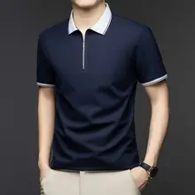 夏用 メンズ 冰丝ポロシャツ【半袖・通気性・フィット】