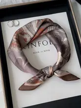 高級小花抽象油絵風桑絹