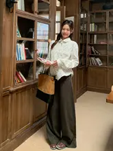 カジュアルワイドレッグスーツパンツ【高腰・フィット・美しいドレープ感】（セットアップ対応）