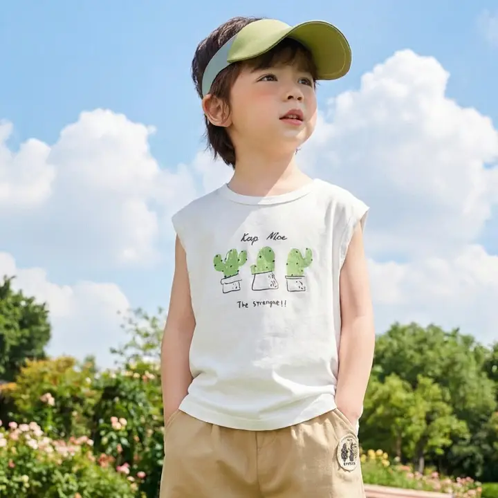 男の子用モダール無袖Tシャツ【夏用・薄手・インナー向け】