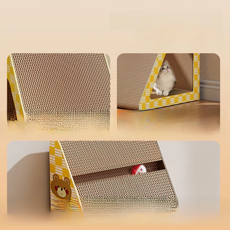 キャットスクラッチャー ハードな三角形構造で猫の爪を保護