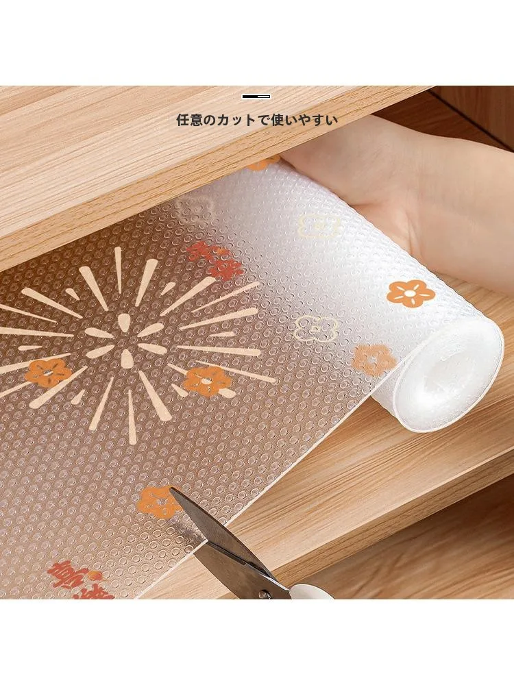 防水防油のキッチン用引き出しマット：薄型・滑り止めで家庭での清掃負担を軽減