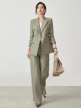 高級職業通勤用 ジャケット＆パンツ【ライトカーキ・スタイリッシュ・ビジネスウェア】（セットアップ対応）