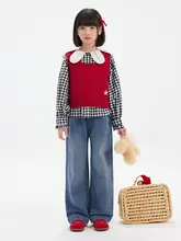 子供用デニムパンツ【ストレート・ワイドレッグ・秋冬用】（セットアップ対応）