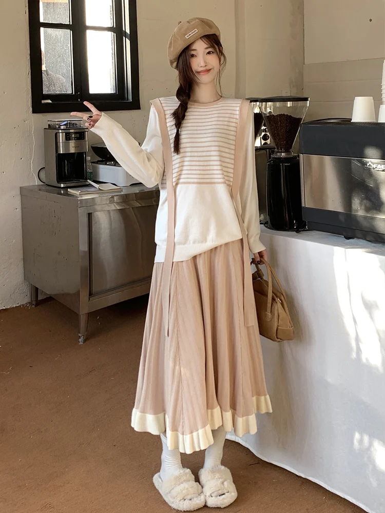 17度の気温で着るべき服装は？春のカジュアルコーデに最適なニットトップスセットとは？