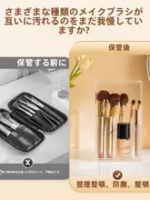 シンプル大容量メイクブラシ収納ボックス【壁掛け・リップ収納・防塵・デスク用】