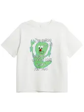 カノン オリジナル ジョーカープリント コットン 半袖Tシャツ【レディース・ラウンドネック・ルーズフィット・夏用】