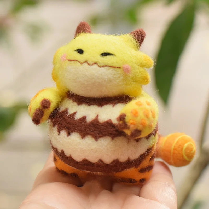 羊毛フェルト製 DIY パンパン龍のぬいぐるみキット【新年用・贈り物に最適】