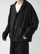 フード付き薄手ジャケット【春秋用・ユニセックス・ベーシックデザイン】