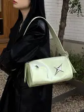 デザイン性の高い小型ショルダーバッグ【シルバー・通勤用・個性的なデザイン】