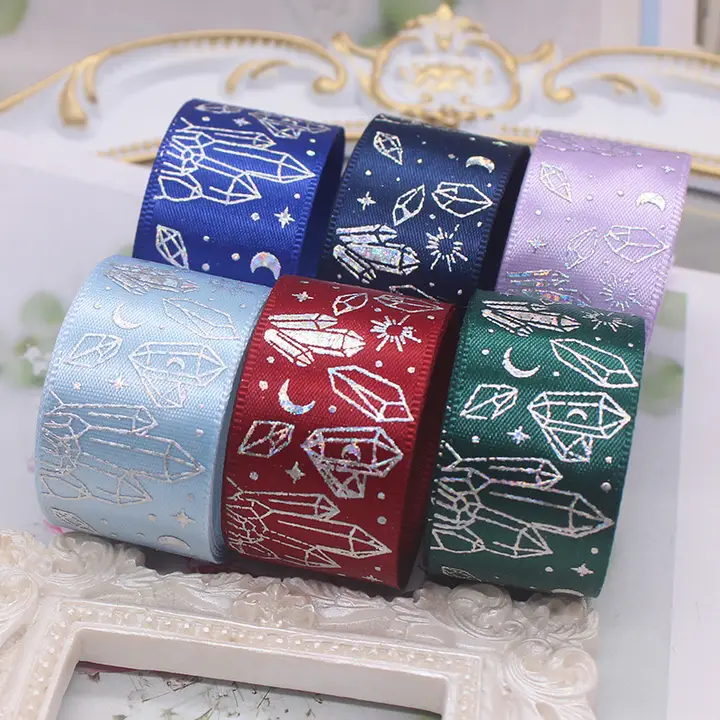 幅広の水晶リボン【DIY用・バタフライ結び・装飾用】