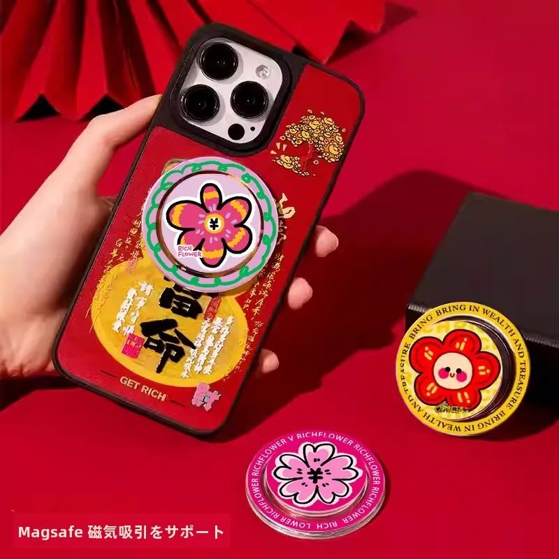 磁吸式スマホスタンド【伸縮可能・リングデザイン・デスク用・赤】の実用性と使用シーン