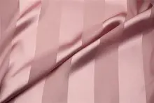 極上の柔らかさ 半透明の胭脂粉色縦縞サテンシフォン生地【漢服・旗袍用】