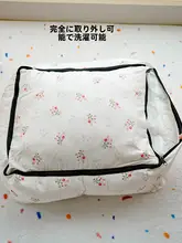 オープンスタイルの綿製ペットベッド【快適・通気性・全取り外し可能】