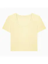 Uネックデザインの短袖Tシャツ【スタイリッシュ・小柄向け・シンプルコーデに最適】