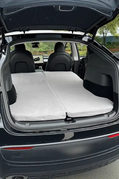 深い青の車用マットレス【旅行・キャンピングカー用・快適な睡眠サポート】