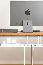 デスク下配線整理ボックス【穴あけ不要・電源ケーブル収納】