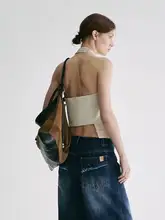 デザイン性抜群のストラップレスネックトップス【構築的デザイン・春夏用】
