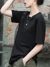 快適なコットン製白色半袖Tシャツ【夏用・ルーズフィット・カジュアルデザイン】