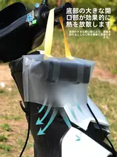 アウトドア用電動バイクバッテリーボックス【厚手・吊り下げ式・透明・防水カバー・屋外充電対応】