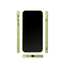 シンプルでおしゃれなグリーンフラワー柄スマホケース【Apple、Xiaomi、Huawei、OnePlus、Oppo対応・全包タイプ】
