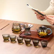 高温に耐えるガラス茶壷【軽やかで高級感のあるデザイン・功夫茶道具】（セットアップ対応）