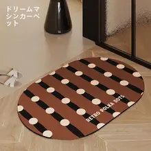 ブラウンヴィンテージ風バスルームマット【吸水・滑り止め・家庭用】