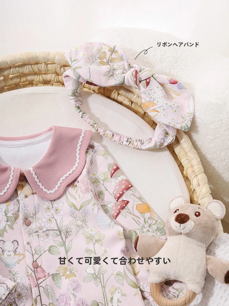かわいい森風幼児用ヘアバンド：  リボンデザインで女の子に最適な多用途ヘッドドレス