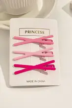夏用 サイドバング用ヘアクリップ【ピンク系・可愛いデザイン】