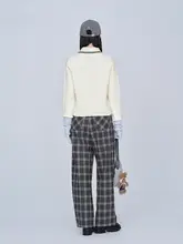 トリコロールストライプデザインのポロニットセーター【冬用・翻領】