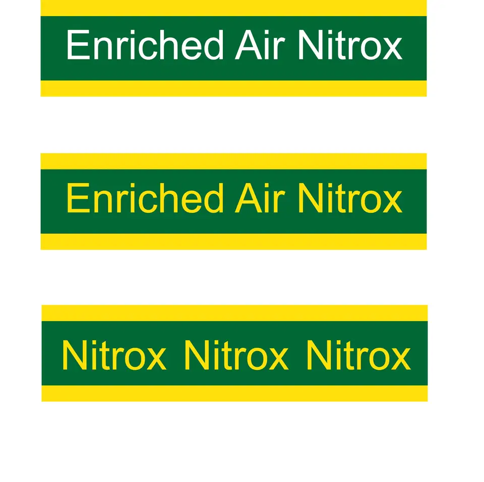 ダイビング用モッドステッカー【防水仕様・酸素ボンベ用】