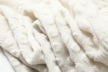 立体ドットデザインVネックカシミヤカーディガン【女性用・極上の柔らかさ・厚手】