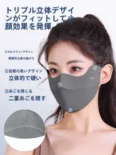 紫外線対策マスク【女性用・透湿・薄手・顔全体カバー】
