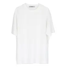 PERDU コットン100% ブラックホワイト 半袖Tシャツ【高密度・しっかりした生地・肌触り良好】