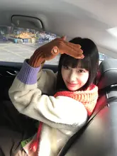 トレンディなカラーコンビネーションの長袖ニットカーディガン【感・柔らかな肌触り】