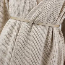 調節可能なウエストベルト【レディース・本革・花飾り・シンプルスタイル・スリムフィット】