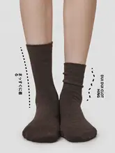 ミドル丈ソックス レディース コットン 無地 シームレス 通気性 肌に優しい 産後用 ルーズ 秋冬