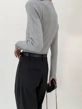 フレンチ V ネック ボトムシャツ 女性 2025 春の新作