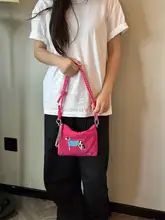 ボールチェーン付き刺繍ミニショルダーバッグ【犬柄・カジュアルデザイン】