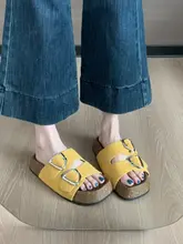 夏用 オープントゥスライドサンダル【厚底・シルバー・ローマ風】