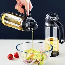 キッチン用ガラスオイルボトル【油が付着しないデザイン・調味料入れ・便利なハンドル付き】