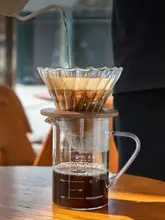 手動コーヒー器具【耐熱ガラス・V60雲朵型ドリッパー・ドリップカップ】（セットアップ対応）