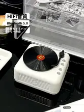 レトロBluetoothスピーカー 小型レコードプレーヤー【ミニデザイン・ギフト向け・携帯用】