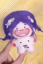がたがた歯付き綿の女の子人形 十二星座ぬいぐるみキーチェーン 蟹座と牡牛座の誕生日プレゼント