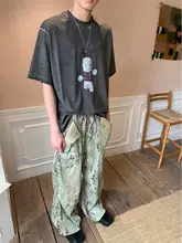 染色加工の遊び心ある印刷Tシャツ【短袖・カジュアル】