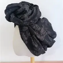 Yuan An ミス ブラックローズデザインの春秋用女性用ヘアバンド帽子【フレンチスタイル・リボン付き】