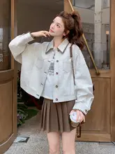 刺繍デザインのレトロジャケット【女性用・秋用・襟付き・小柄向け】