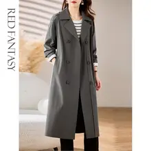 紅羽堂 レディーストレンチコート【中長丈・春秋用・膝下丈・ファッションアウター】