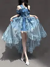 人魚姫デザインのロリータワンピース【華やかな夏の花嫁ドレス】