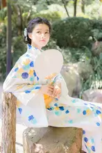 水玉模様の全綿夏用浴衣【標準サイズ・正式和服・フォト撮影用】